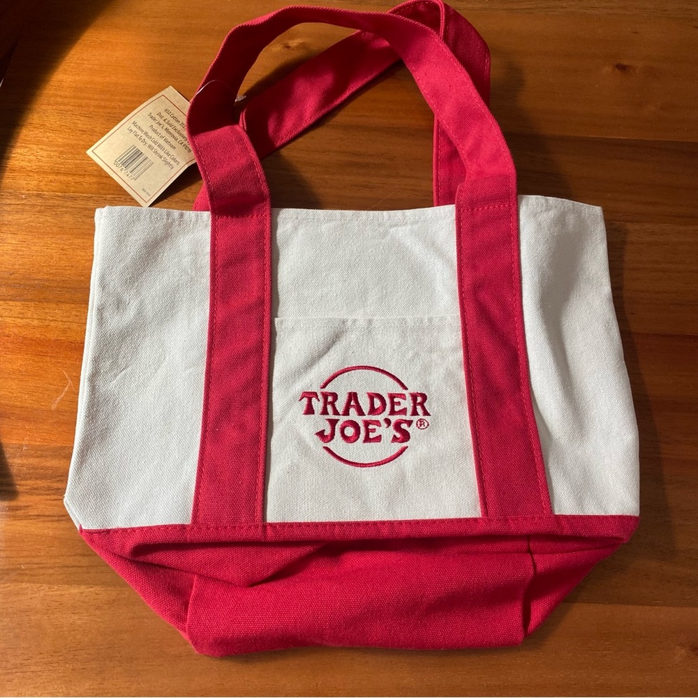 Trader Joe’s Red and White Tote Bag